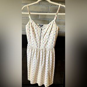 BeBop Cream Mini Dress with Multicolor Dots